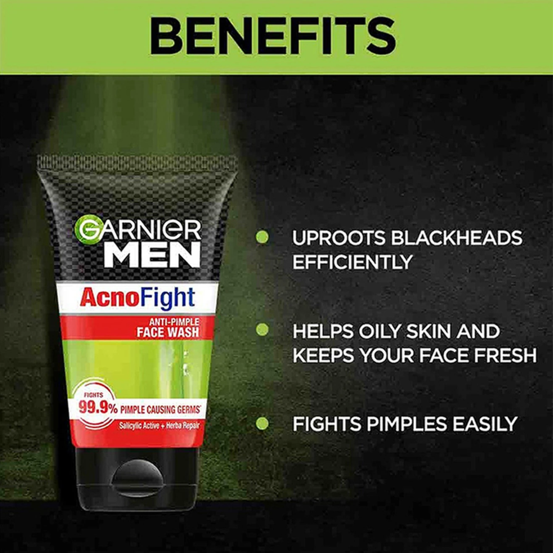 Garnier Acno Fight Face wash for Men 150g