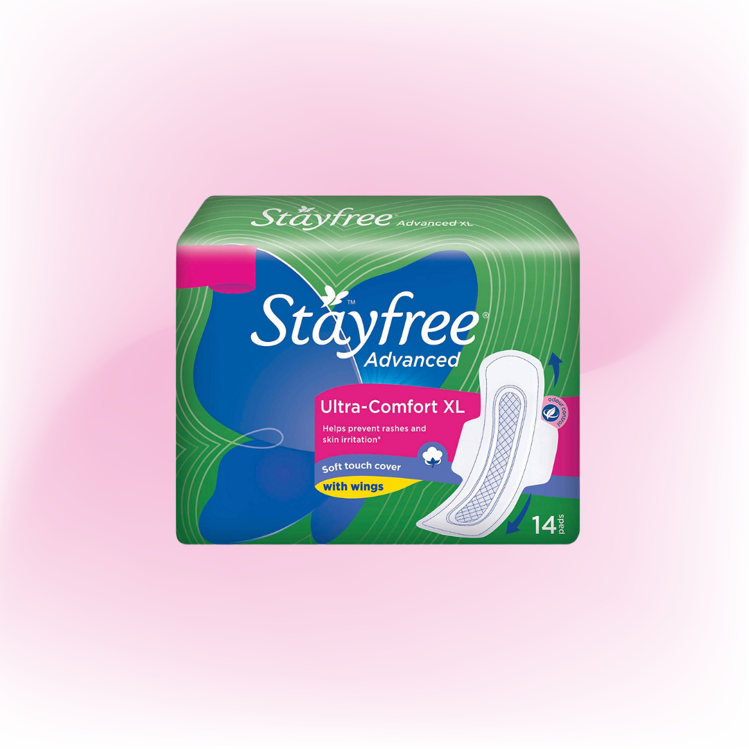 Stayfree Advanced Ultra Comfort Sanitary Pads | Size XL |14 Pads